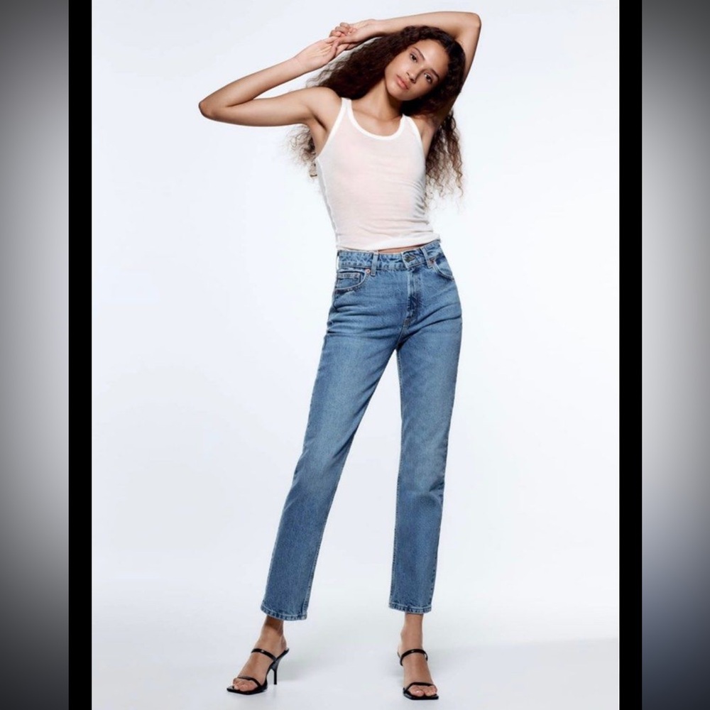 • zara • slim fit cropped jean